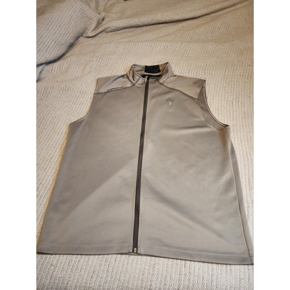 Sun Mountain Mens XL Gray Thermal Golf Vest Gleneagles Full Zip Mock Neck‎ XL